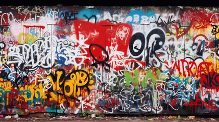 Vibrant graffiti decorating the wall