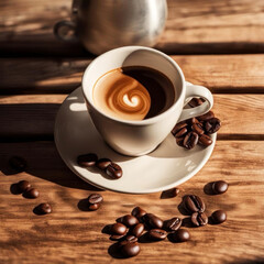 Indulge in the perfect morning with a cup of artfully crafted coffee