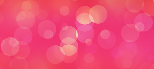Pink bokeh widescreen background for Banner, Poster, celebration, event and various design works