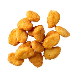 Fried chicken nuggets isolated on transparent background