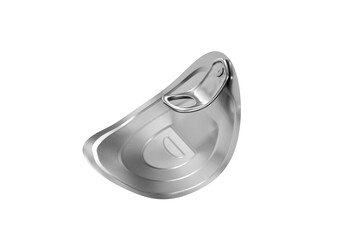 tin can, lid with open lock, transparent background