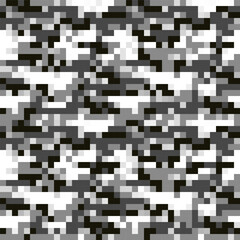 Pixel camouflage military pattern. Arctic camouflage pattern for army. Seamless pattern for textiles