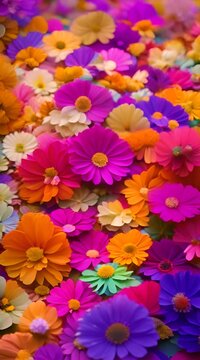 a collection of petals from various kinds of colorful flowers