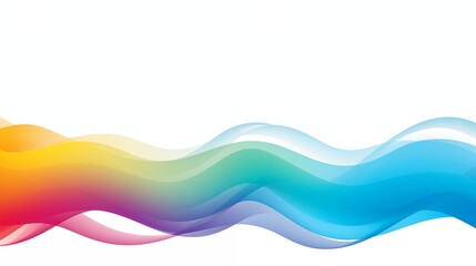Abstract Colorful Waves Digital Artwork as Elegant Background Design - obrazy, fototapety, plakaty