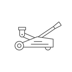 Trolley jack line outline icon