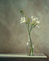freesia in vase