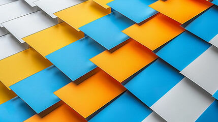 A colorful pattern of squares and rectangles - obrazy, fototapety, plakaty