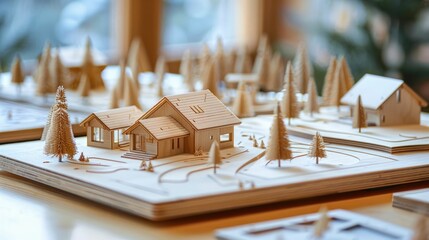 Minimalist Wooden Lodge Model Showcases Nature Oriented Community Living and Sustainable Property Investment Strategies