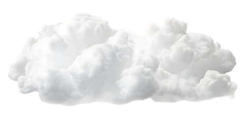 White soft cloud isolated on transparent background