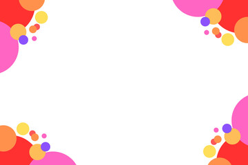 Card template with red-tone circle