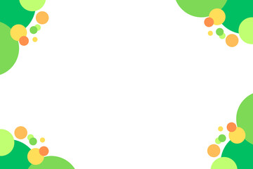 Card template with green-tone circle