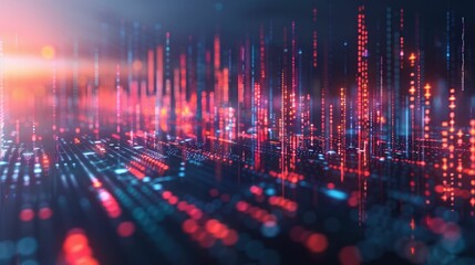 Illuminated Financial Data Visualization on Digital Interface Showcasing Investment Returns Over Time