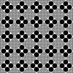 Black and white circle pattern background design - monochrome abstract vector graphic from circles