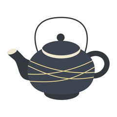 Kettle for brewing tea. Vector illustration.