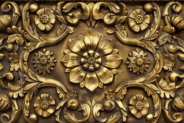 Background with Mayan patterns, golden details in relief, adornments, concept of culture and history.