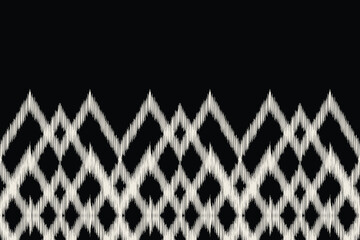 Traditional Ethnic ikat motif fabric background pattern geometric .African Ikat embroidery Ethnic oriental pattern black background wallpaper. Abstract,vector,illustration.Texture,frame,decoration.