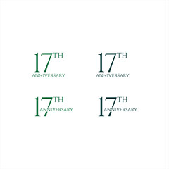 17th logo design, 17th anniversary logo design, vector, symbol, icon
