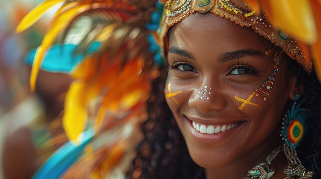 Carnival in Rio de Janeiro: Colorful photos of the extravagant parades, elaborate costumes, samba dancers, and street parties during Carnival in Rio de Janeiro, Brazil, showcasing the energy and vibra