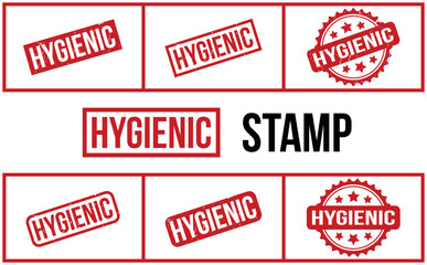 Hygienic Rubber Stamp Set Vector