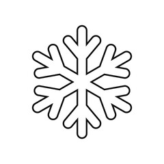 Snowflake vector icon. Cold and winter symbol. Snow sign outline PNG