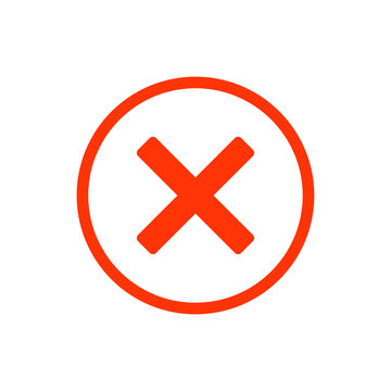 recommend clip art: Red cross in circle icon. Red X sign icon in round. No outline symbol PNG