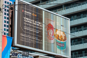 Fototapeta premium flip billboard in Toronto, Canada