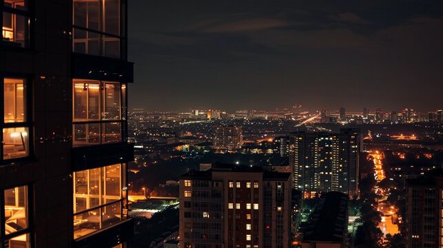 都会の夜景のイメージ