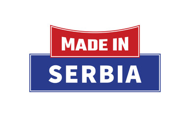 Made In Serbia Seal Vector