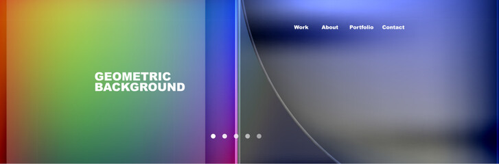 it is a geometric background with a rainbow of colors