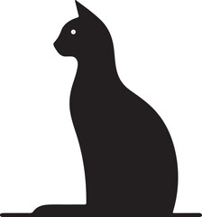 	
Creative  cute Cat silhouette template 