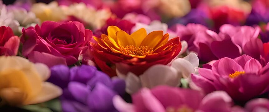 a collection of petals from various kinds of colorful flowers