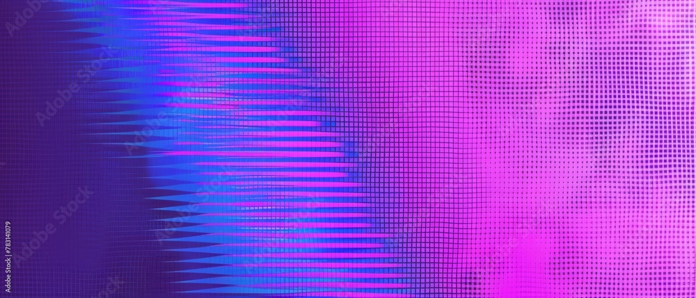 Poster Data transfer technology concept wallpaper texture background banner illustration - Abstract futuristic backdrop webdesign with blue pink purple grid mesh pattern, neon lines