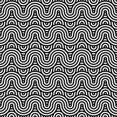 Geometric Seamless Pattern. Black and white geometric pattren designs suitable for Backgrounds, Interiors, Textiles, Tiles, Wallpapers, Printing, Textures, Fabrics, Cover, etc. EPS 10