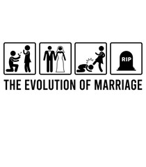 Evolution of Marriage Funny ,The love parts, Life cycle, People, age, human, growth, process, aging and evolution. Baby, child, teenager.