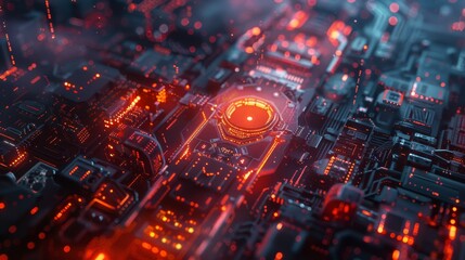 Obraz premium Craft a futuristic 3D composition