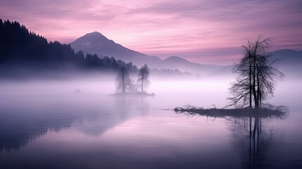Obraz premium serene purple fog