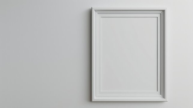 white wall with frame, concept for editing with free place