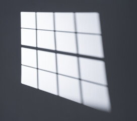 Light coming through the window on the wall with copy space