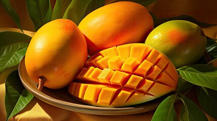 tropical juicy mango fruit