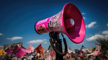 events pink megaphone