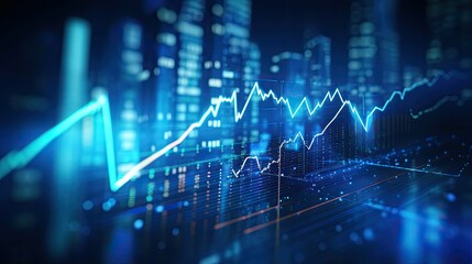market blue arrow up