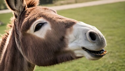 A-Donkey-With-Its-Nostrils-Flaring-Sniffing-The-A-