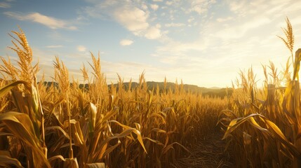 golden organic corn background - obrazy, fototapety, plakaty