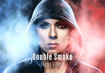Double Smoke Light Effect - obrazy, fototapety, plakaty