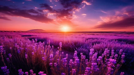 Fotobehang lavender purple flowers background © vectorwin