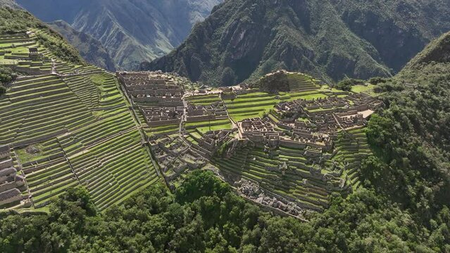 Machu Picchu, Peru. Aerial view
