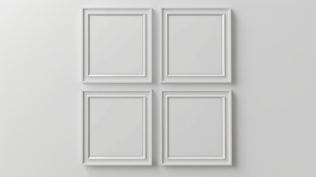 white frames in a white wall