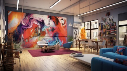 eclectic blurred interior design studio