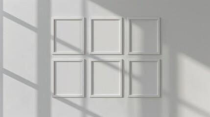 Obraz premium Stylish and minimalist photo frame mockup - The perfect template for showcasing your photography and design ideas and window light