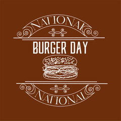 National Burger Day Sign and Badge